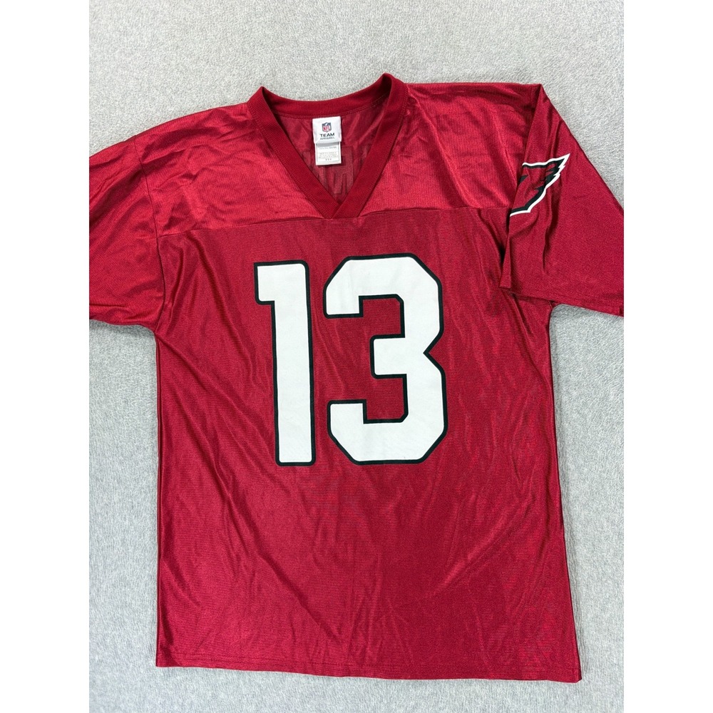 Arizona Cardinals Screened Vintage Football Jersey (#13 Warner) Men's Medium -